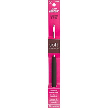Susan Bates Silvalume Soft Handle Aluminum Crochet Hook 55Size E435Mm