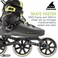 Rollerblade Maxxum Edge 125 3WD Unisex Adult Fitness Inline Skate Metallic Grey and Lime Premium Inline Skates