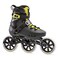 Rollerblade Maxxum Edge 125 3WD Unisex Adult Fitness Inline Skate Metallic Grey and Lime Premium Inline Skates