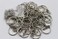 RenBa 100 Pcs Metal Swivel Lanyard Keychain Rings with Chain Claw Clasp Hook Key Rings and 100 Pcs Screw Eye Pins Bulk for Crafts