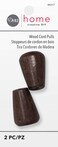 Dritz Home 44317 Wood Cord Pulls Dark Brown 2Piece