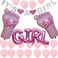 Its A Girl Banner Balloons Set Pink for Baby Shower Party Supplies Sign