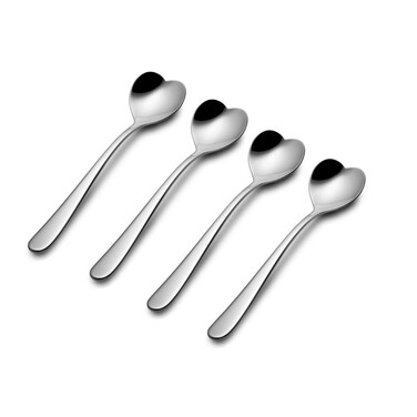 Alessi Big Love Set of 4 Heart Tea Spoons 1810 Stainless Steel by Miriam Mirri