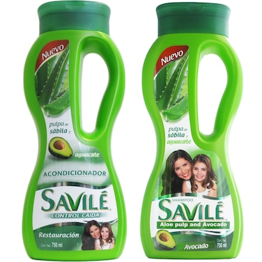 Savile Biotina Pulpa de Sabila y Aguacate ShampooAcondicionador Shampoo and Conditioner