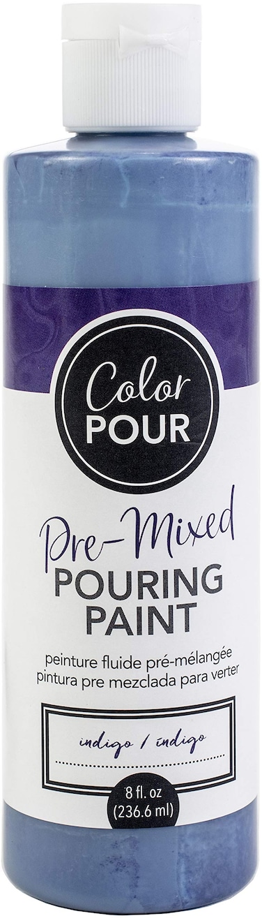 AMERICAN CRAFTS COLOR POUR PAINT 8OZ INDIGO
