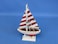 Hampton Nautical Red Striped Pacific Sailer 9