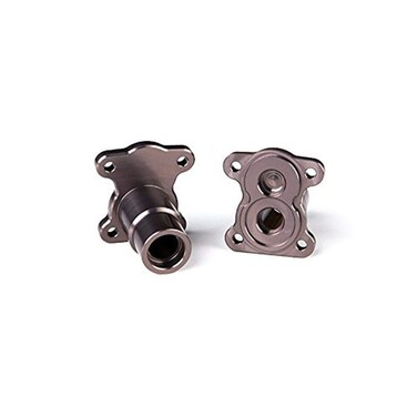 Gmade 30052 Aluminum Straight Adapter for R1 Axle 2 Piece Titanium Grey