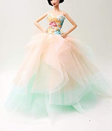 Cora Gu Handmade Dress Fit for 12 Doll Handmade Melon Gown Wedding Dress Fit for 12 Fashion DollDolls not Included
