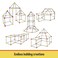 Construction Fort Building Kit 85 Pieces and Storage Bag  Build Castles Tunnels Tents Rocket Creativity and Teambuilding  Great Discovery of Manual Skills Orange Yellow