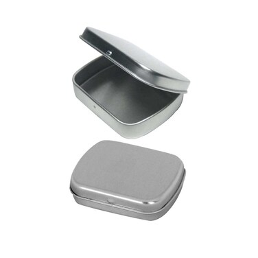 AKOAK 6 Pcs 24 x 17 x 06 Inches Rectangular Empty Hinged Tins Box Containers for First Aid KitSurvival KitsStorageHerbsPillsCrafts and More
