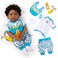 Paradise Galleries Realistic Reborn Newborn Black Baby Boy Doll  20 Lifelike Curly Rooted Hair Baby Doll Wonderfully Made 8Piece Gift Set for Ages 3