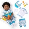 Paradise Galleries Realistic Reborn Newborn Black Baby Boy Doll  20 Lifelike Curly Rooted Hair Baby Doll Wonderfully Made 8Piece Gift Set for Ages 3