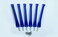 Playset Monkey Bars  Blue  6 Metal Monkey Bars Hardware  Easy Installation Instructions Included  DIY Swingset Accessory  Backyard Playground Accessories  Replacement Jungle Gym Rungs