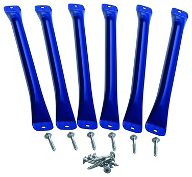 Playset Monkey Bars  Blue  6 Metal Monkey Bars Hardware  Easy Installation Instructions Included  DIY Swingset Accessory  Backyard Playground Accessories  Replacement Jungle Gym Rungs