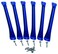 Playset Monkey Bars  Blue  6 Metal Monkey Bars Hardware  Easy Installation Instructions Included  DIY Swingset Accessory  Backyard Playground Accessories  Replacement Jungle Gym Rungs