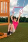 Ultimate Trapeze Bar with Rings  Pink  Compatible with Most Playsets  Easy to Install  250lb Capacity  Swing Hangers Not Included DIY Swingset Accessory  Backyard Playground Accessories