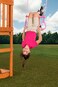 Ultimate Trapeze Bar with Rings  Pink  Compatible with Most Playsets  Easy to Install  250lb Capacity  Swing Hangers Not Included DIY Swingset Accessory  Backyard Playground Accessories