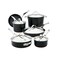 Anolon Nouvelle Copper Hard Anodized Nonstick Pots and Pans Cookware Set 11 Piece Onyx