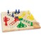 ZONXIE Wooden Classic Snakes and Ladders Board Game for Kids and Toddlers Color