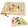 ZONXIE Wooden Classic Snakes and Ladders Board Game for Kids and Toddlers Color