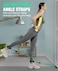 Resistance Bands Set Including 5 Stackable Exercise Bands with Door Anchor 2 Ankle Straps  for Resistance Training Physical Therapy Home Workouts Yoga BlackGreenBlueRedYellow