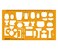 Architectural Sanitary Template Plumbing Fixtures Architect Drafting Templates Stencil