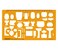 Architectural Sanitary Template Plumbing Fixtures Architect Drafting Templates Stencil