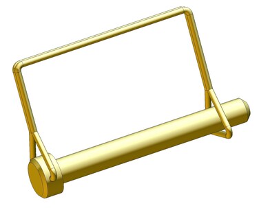 Innovative Components AL6X2250SQ22 Wire Lock Pin 38 diameter X 214 grip length  Square Wire Steel Zinc Yellow Pack of 10