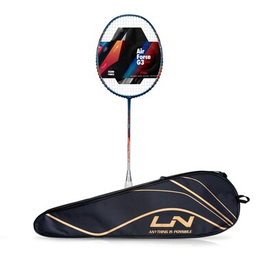 LINING Air  Force 78 G3 Strung Carbon Fibre Badminton Racquet 78G G6 NavySilverOrange