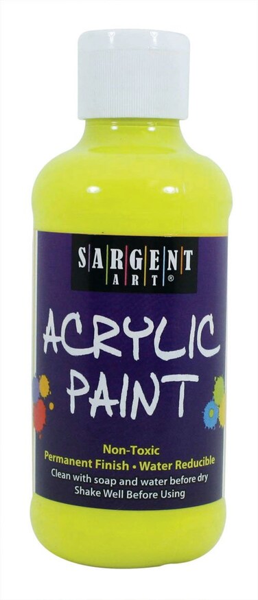 Sargent Art 222277 8Ounce Fluorescent Acrylic Paint Chartreuse