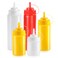 New Star Foodservice 26283 Squeeze Bottles Plastic 8 oz Red Pack of 6