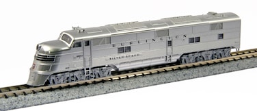 Kato USA Model Train Products EMD E5A 9910A CB and Q Silver Speed N Scale Train