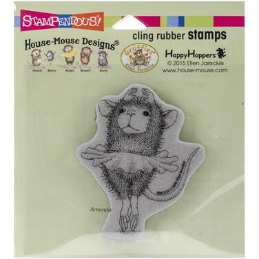 STAMPENDOUS CLING RUBBER STAMP HOUSE MOUSE BALLERINA BABY