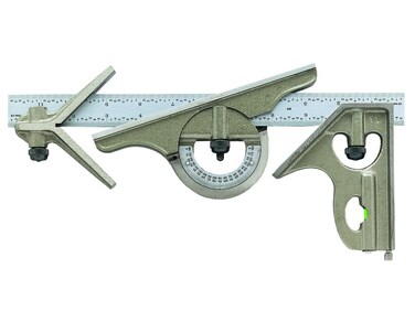 General Tools Combination Set MGS2784R with Square and Center Head Reversible Protractor Head  For Woodworking Carpentry Machinists