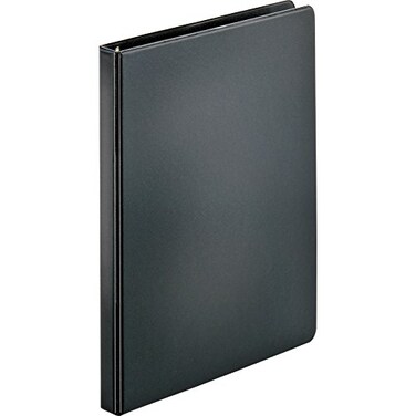 Business Source 12 Basic Round Ring Binders  Black
