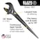 Klein Tools 3227 Extra Wide Adjustable Wrench Made in USA Construction Spud Wrench for Up to 1716Inch Nuts and Bolts 10Inch with Tether Hole