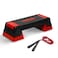Lifelong Step Platform Aerobic Stepper Bench with ScrewFree Design Skipping Rope Workout Deck with Adjustable Riser Height and PVC Jump Rope Red and Black