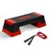 Lifelong Step Platform Aerobic Stepper Bench with ScrewFree Design Skipping Rope Workout Deck with Adjustable Riser Height and PVC Jump Rope Red and Black