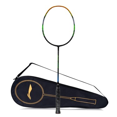 LiNing GForce 3700 Superlite Carbon Fibre Unstrung Badminton Racket Black Amber G44 12 inches