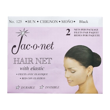 JacONet Tiny Mesh Hair Net  Chignon Bun Size Black 2 Nets Per Pack 1 Pack
