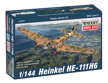 Minicraft HE111 H6 Heinkel Model Kit 1144 Scale