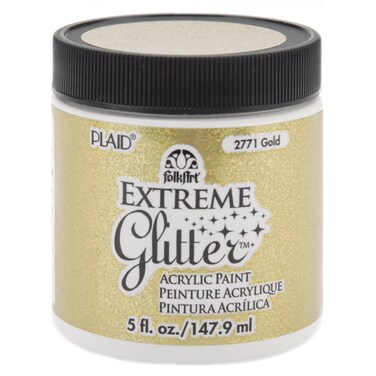 FolkArt Extreme Glitter Acrylic Paint in Assorted Colors 5Ounce Gold