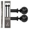 Deco Window 72 to 144 Inches 2 Pack Adjustable Curtain Rods for Windows with Ball Finials and Bracket Set Heavy Duty Drapery Pole 1 Diameter Black