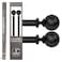 Deco Window 72 to 144 Inches 2 Pack Adjustable Curtain Rods for Windows with Ball Finials and Bracket Set Heavy Duty Drapery Pole 1 Diameter Black