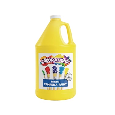 Colorations Tempera Paint Gallon Size Yellow Non Toxic Vibrant Bold Kids Paint Craft Hobby Fun Art Supplies Item  GSTYE 1 gallon
