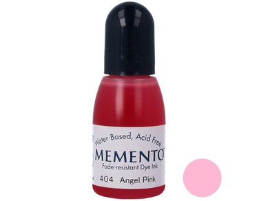 Tsukineko 12 Fluid Ounce Memento FadeResistant WaterBased Dye Inker Angel Pink