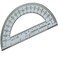 Charles Leonard 6Inch Open Center Protractor with Ruler Clear Plastic 12Count 77106