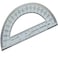 Charles Leonard 6Inch Open Center Protractor with Ruler Clear Plastic 12Count 77106