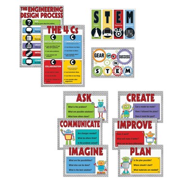 Carson Dellosa Educational STEM Bulletin Board SetThe Engineering Design Process and 4 Cs of STEM ProblemSolving and Critical Thinking Skills Charts 10 pc