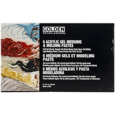 Golden Introductory Acrylic Gel Mediums  Molding Paste Set